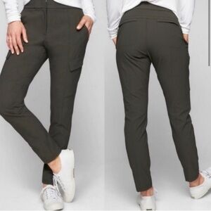 Athleta Wander Utility Size 10 Grey Olive Green Pants
